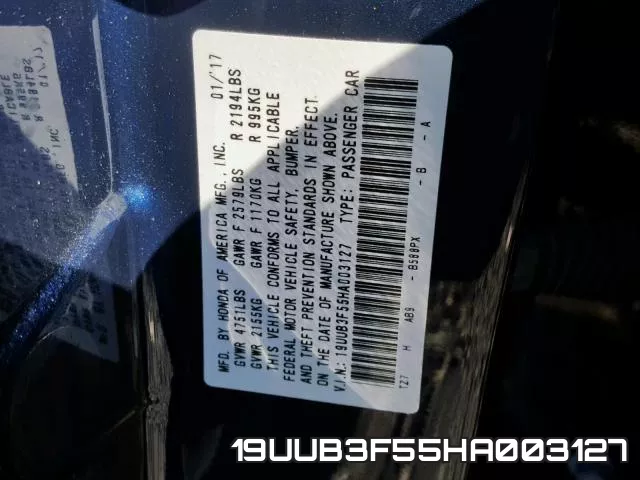 19UUB3F55HA003127 фото 2