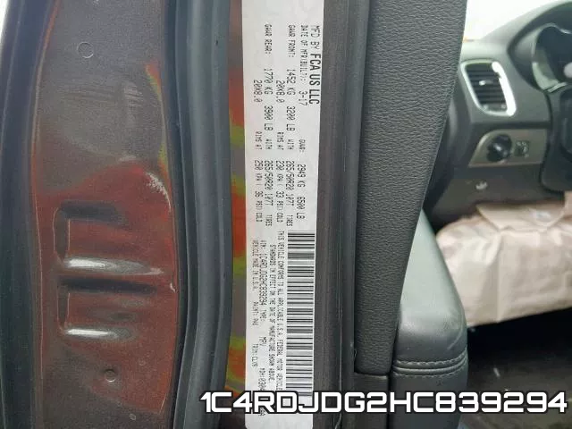 1C4RDJDG2HC839294 фото 2