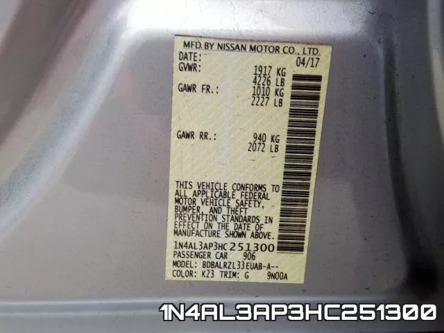 1N4AL3AP3HC251300 фото 2