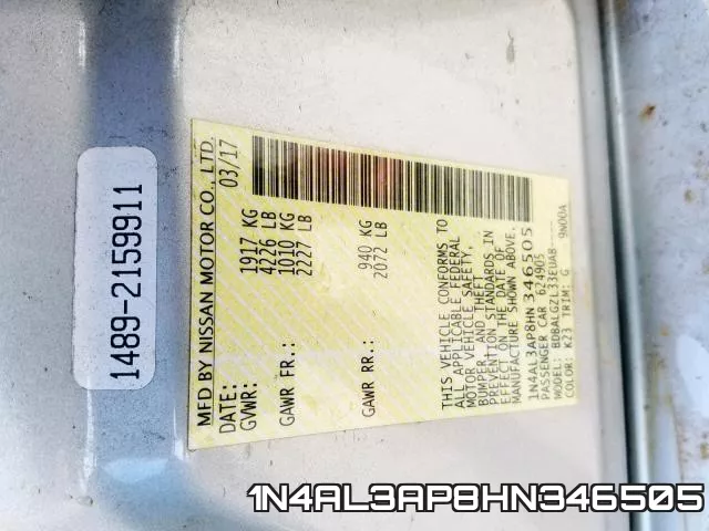 1N4AL3AP8HN346505 фото 2