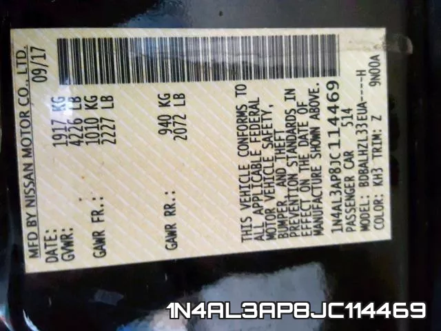 1N4AL3AP8JC114469 фото 2