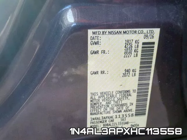 1N4AL3APXHC113558 фото 2