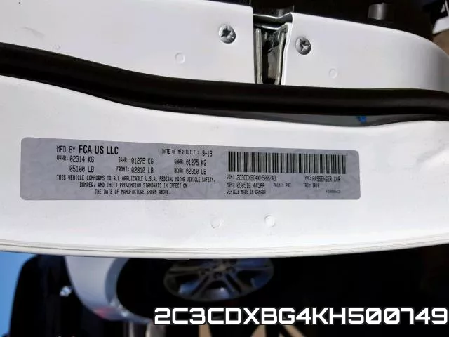 2C3CDXBG4KH500749 фото 2