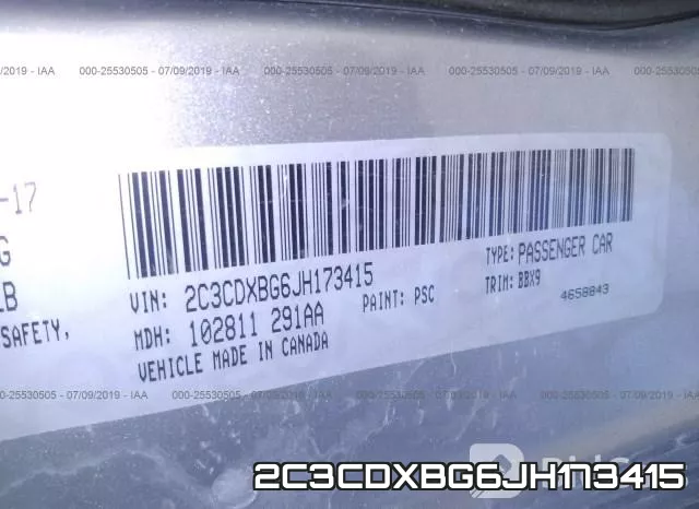 2C3CDXBG6JH173415 фото 10