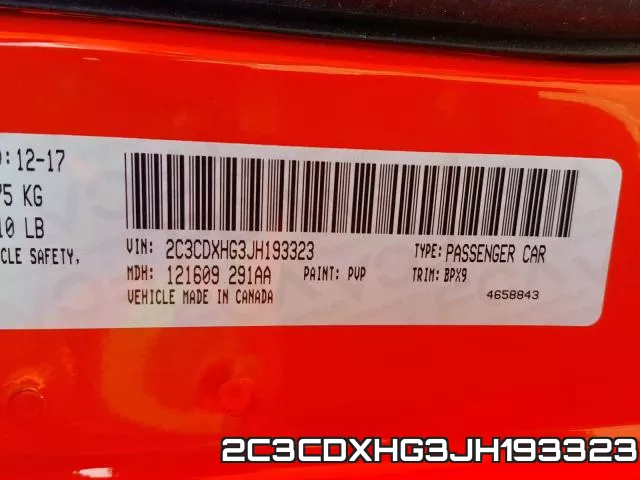 2C3CDXHG3JH193323 фото 2