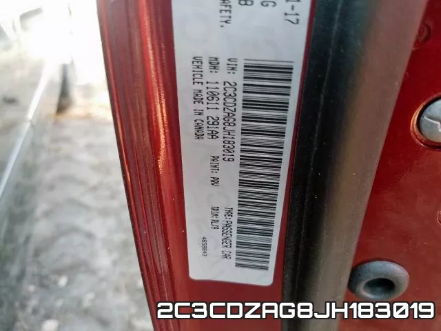 2C3CDZAG8JH183019 фото 2