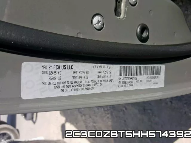 2C3CDZBT5HH574392 фото 2