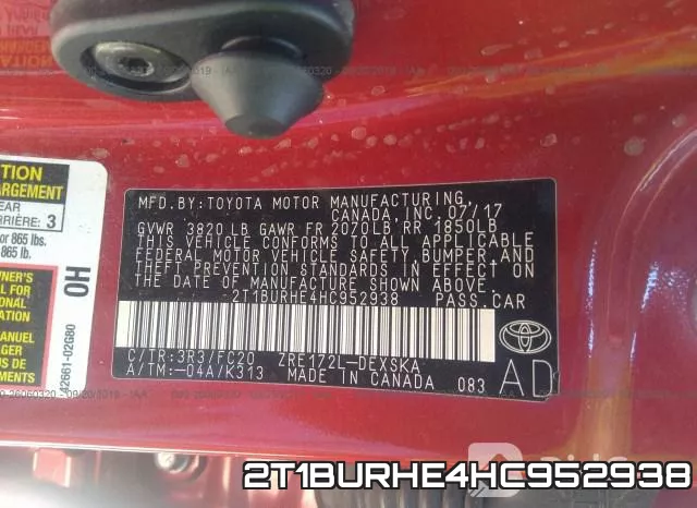 2T1BURHE4HC952938 фото 10