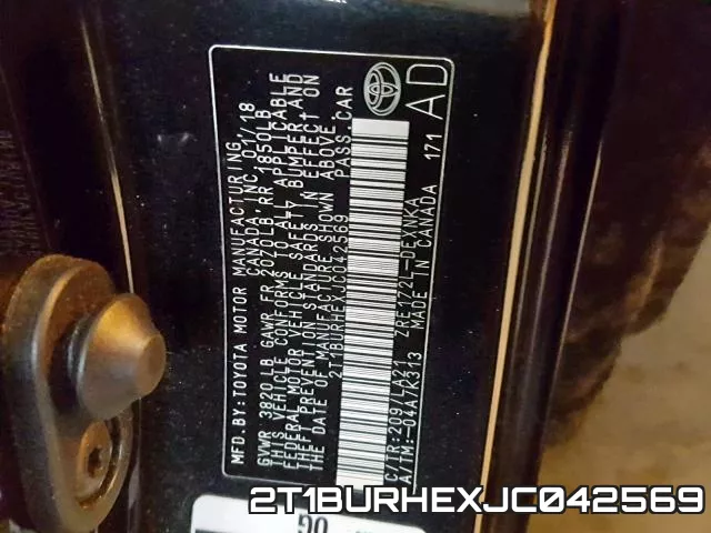 2T1BURHEXJC042569 фото 2