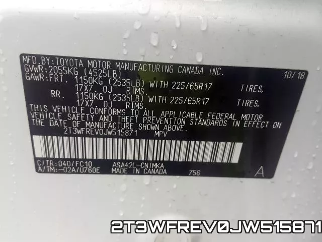 2T3WFREV0JW515871 фото 2