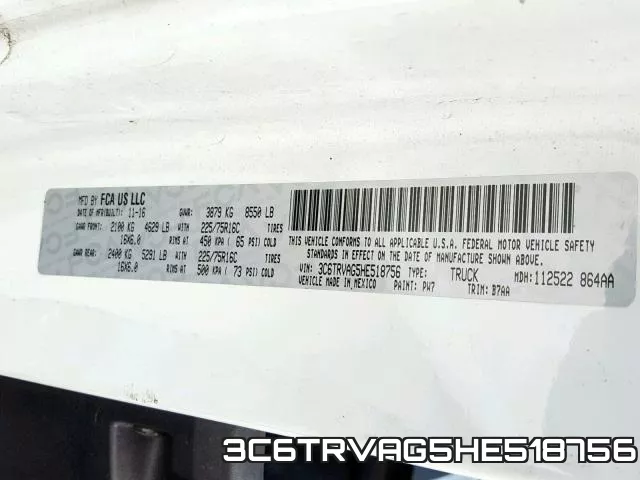 3C6TRVAG5HE518756 фото 2