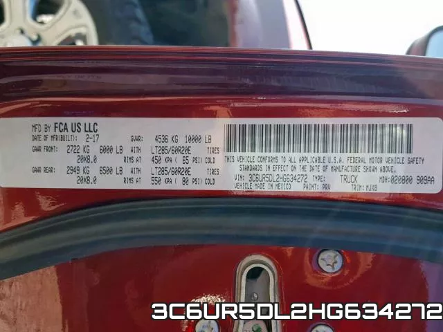 3C6UR5DL2HG634272 фото 2