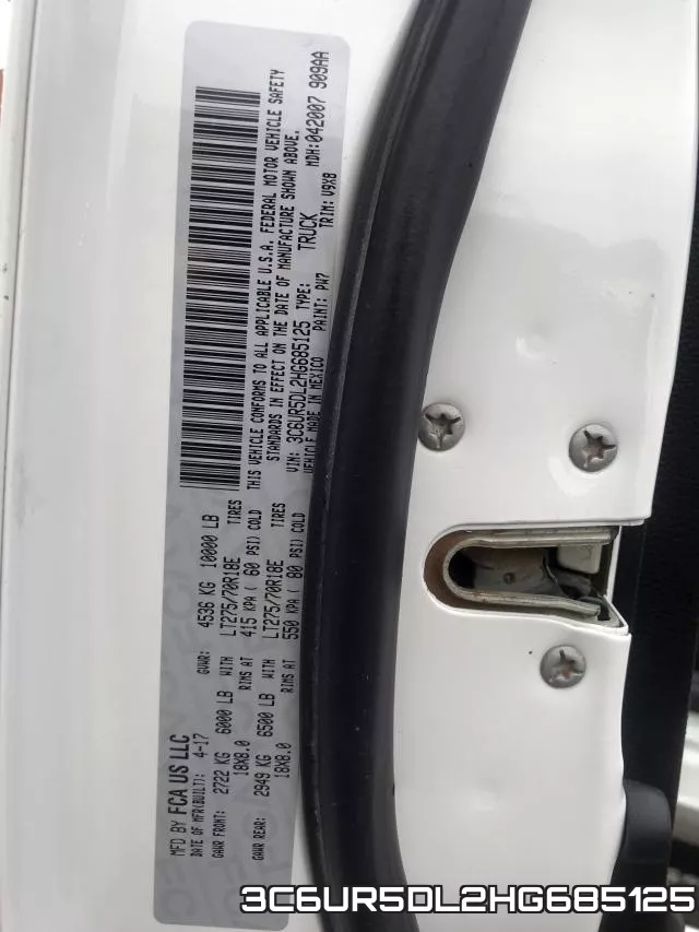 3C6UR5DL2HG685125 фото 2