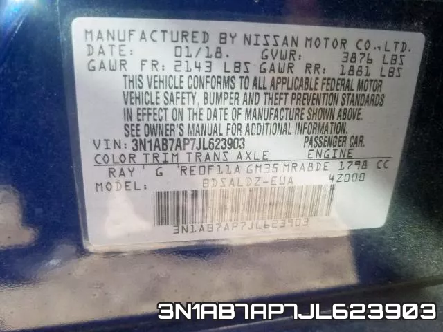 3N1AB7AP7JL623903 фото 2