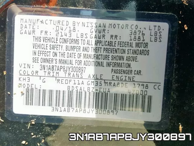 3N1AB7AP8JY300897 фото 2