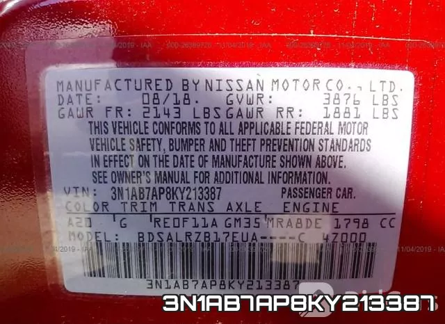 3N1AB7AP8KY213387 фото 10