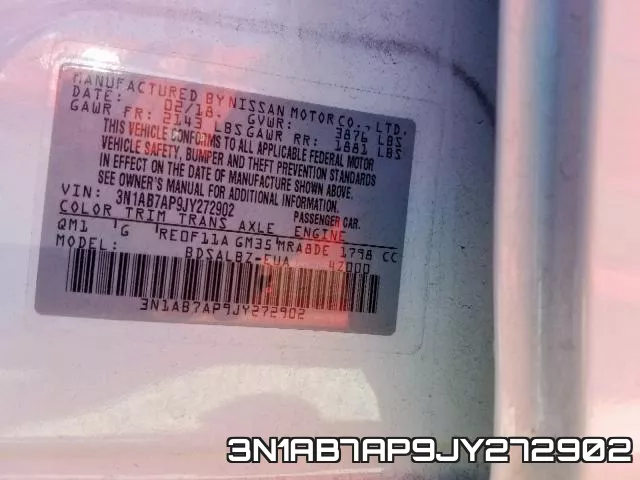 3N1AB7AP9JY272902 фото 2