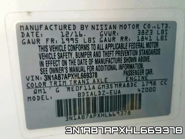 3N1AB7APXHL669378 фото 2