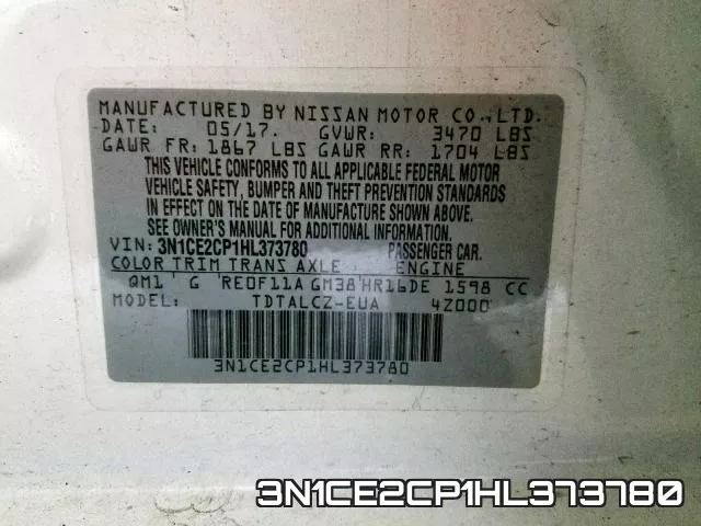 3N1CE2CP1HL373780 фото 2