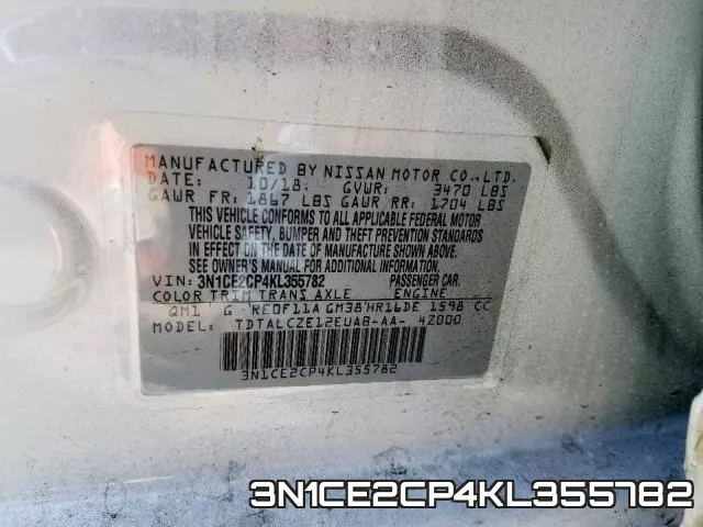 3N1CE2CP4KL355782 фото 2