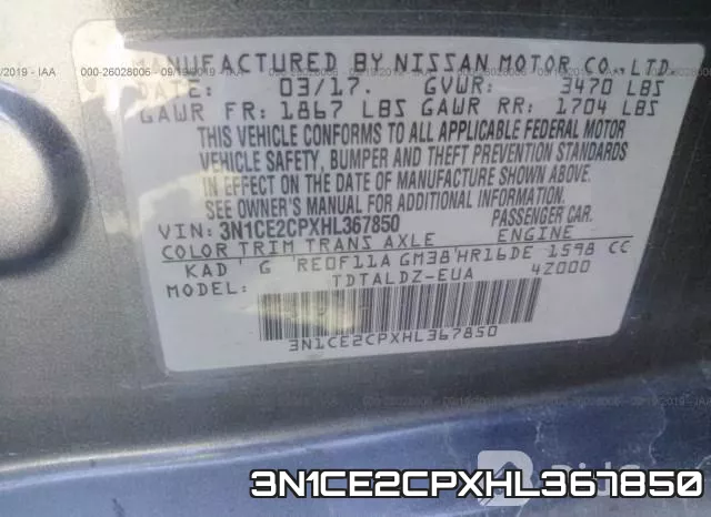 3N1CE2CPXHL367850 фото 10