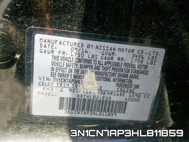 3N1CN7AP3HL811859 фото 2