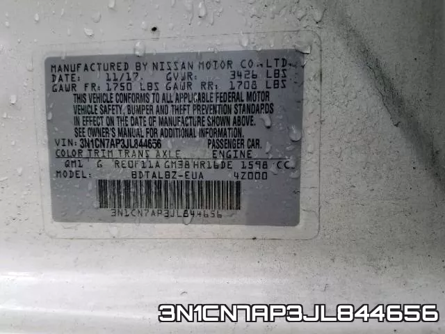 3N1CN7AP3JL844656 фото 2