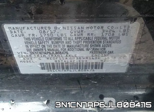 3N1CN7AP6JL808475 фото 9