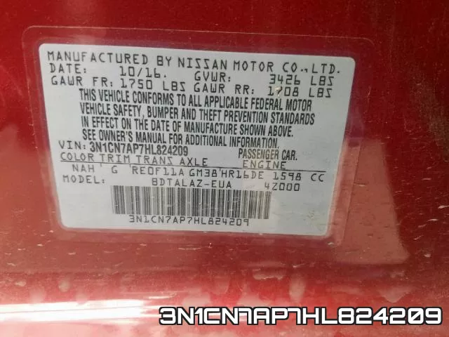 3N1CN7AP7HL824209 фото 2
