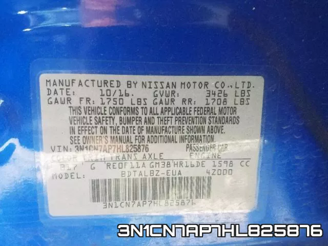 3N1CN7AP7HL825876 фото 2