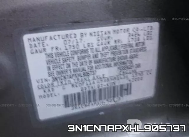 3N1CN7APXHL905737 фото 9