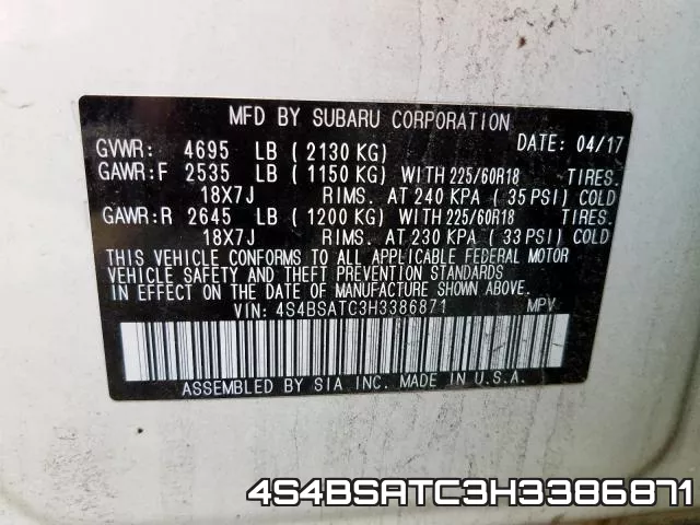 4S4BSATC3H3386871 фото 2