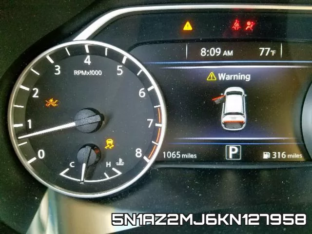 5N1AZ2MJ6KN127958 фото 8