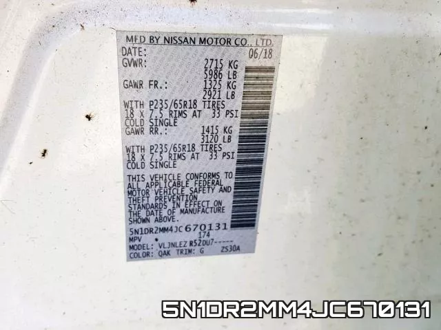 5N1DR2MM4JC670131 фото 2