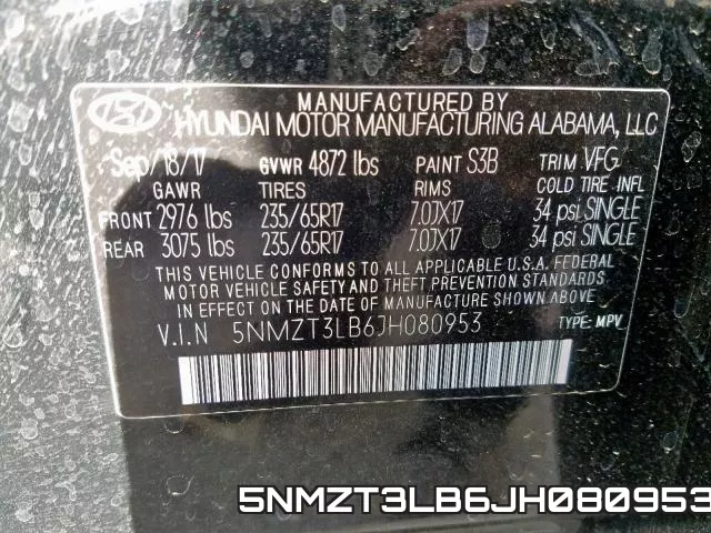 5NMZT3LB6JH080953 фото 2
