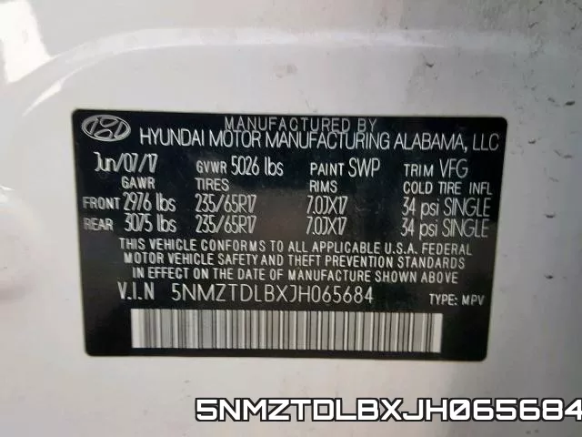 5NMZTDLBXJH065684 фото 2