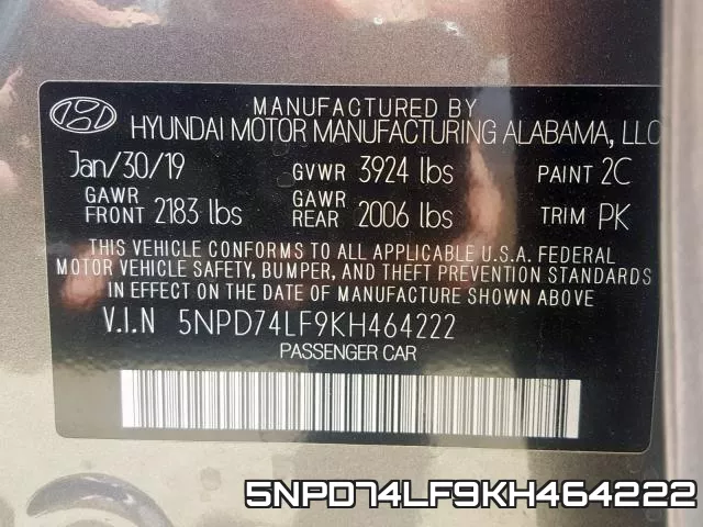5NPD74LF9KH464222 фото 2