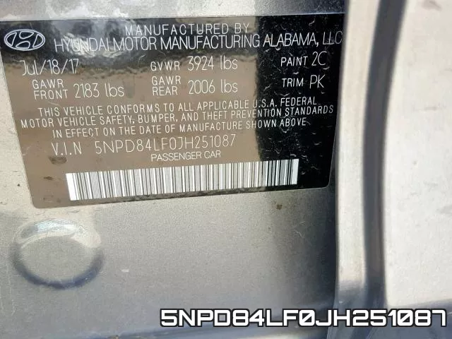 5NPD84LF0JH251087 фото 2