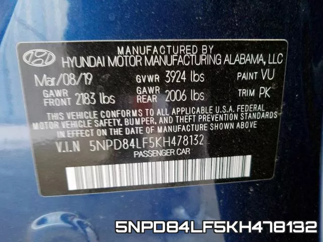 5NPD84LF5KH478132 фото 2