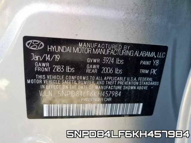 5NPD84LF6KH457984 фото 2