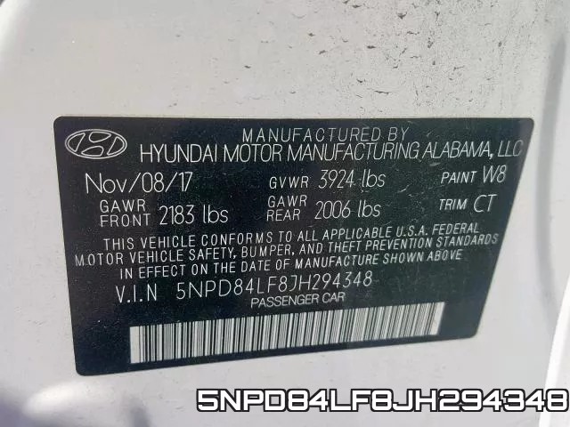 5NPD84LF8JH294348 фото 2