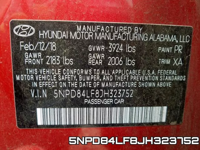 5NPD84LF8JH323752 фото 2