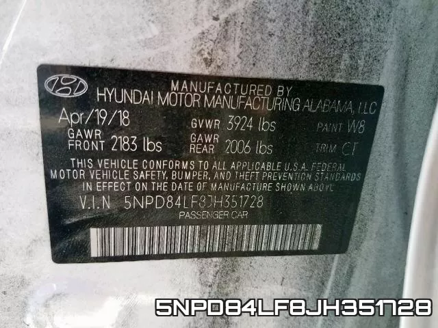 5NPD84LF8JH351728 фото 2