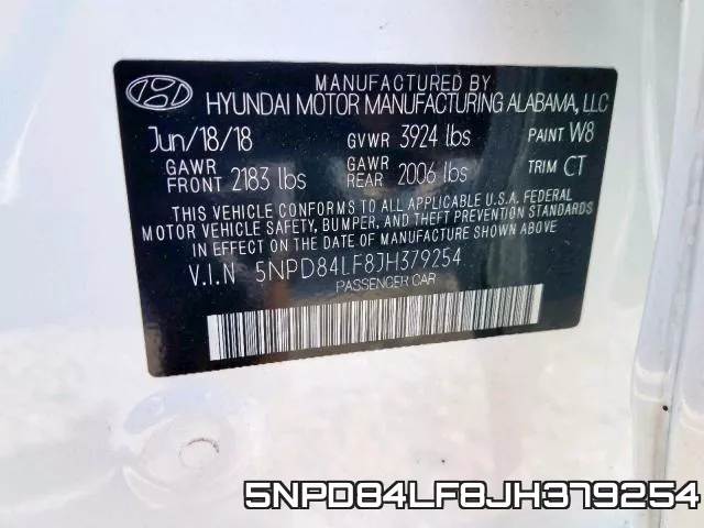 5NPD84LF8JH379254 фото 2