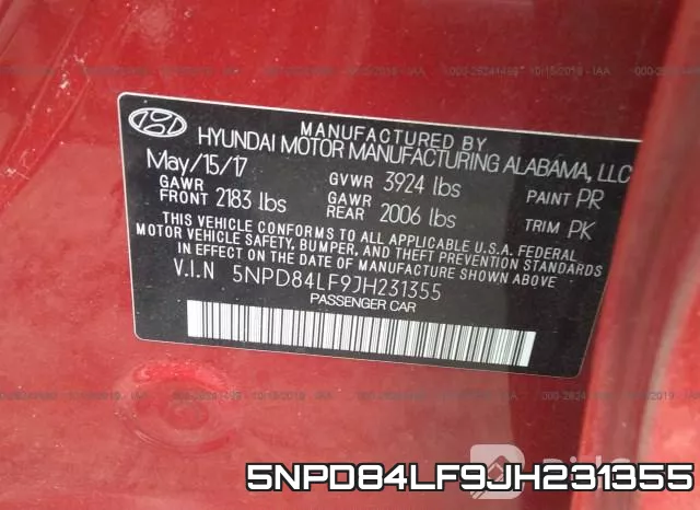 5NPD84LF9JH231355 фото 9