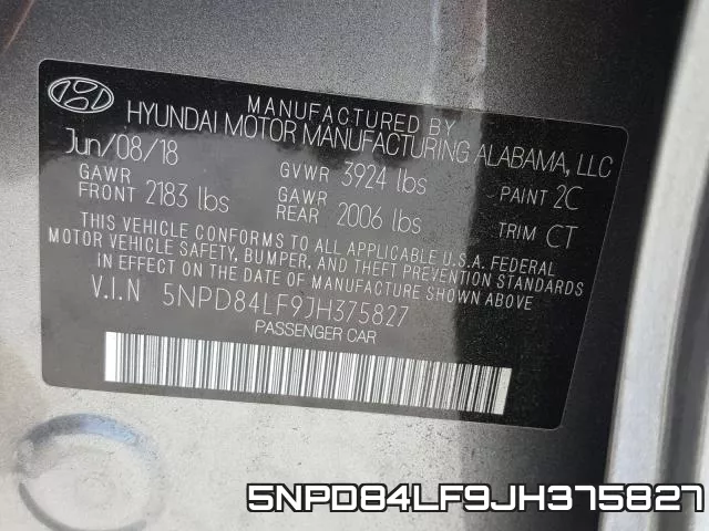 5NPD84LF9JH375827 фото 2