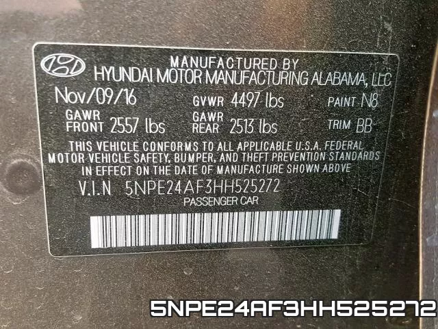 5NPE24AF3HH525272 фото 2