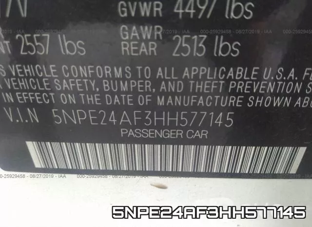 5NPE24AF3HH577145 фото 10