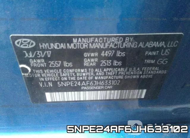 5NPE24AF6JH633102 фото 10