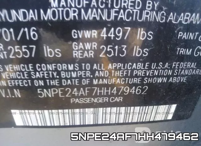 5NPE24AF7HH479462 фото 9